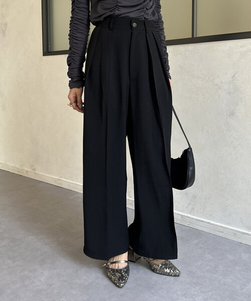 Thevon（ゼボン）の「2タックスラックスパンツ（その他パンツ・レディース・チャコールグレー/ブラック/アイボリー/ネイビー/ライトグレー/ダークブラウン・S/M/PS）」の21枚目の写真