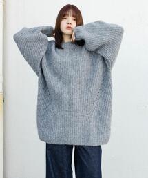 KBF | ボリュームニットミニワンピース(ワンピース)