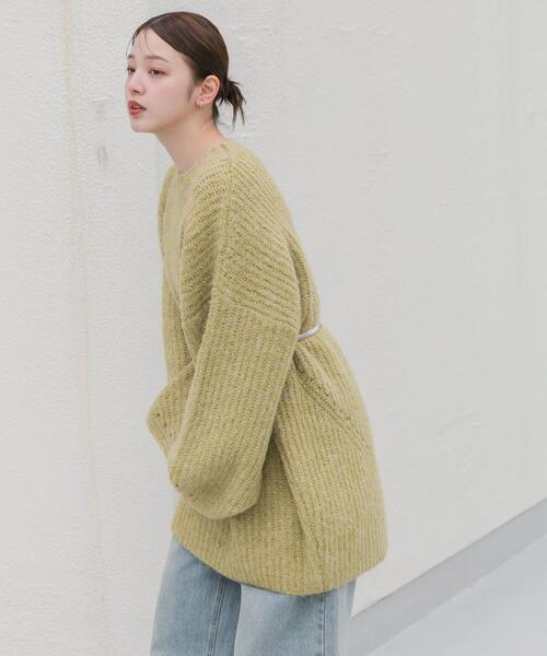 KBF（ケイビーエフ）の「ボリュームニットミニワンピース（ワンピース・レディース・グリーン系その他/グレー/ブラウン・ONE）」の5枚目の写真