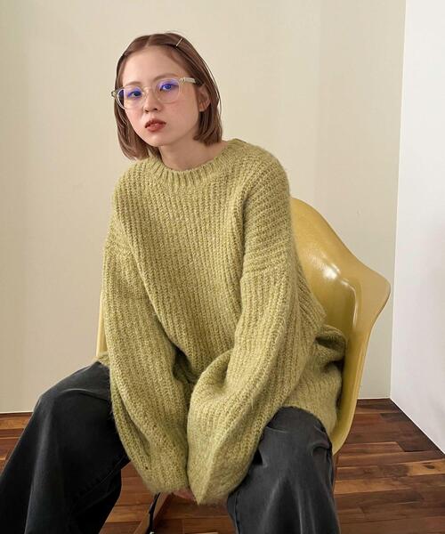 KBF（ケイビーエフ）の「ボリュームニットミニワンピース（ワンピース・レディース・グリーン系その他/グレー/ブラウン・ONE）」の13枚目の写真