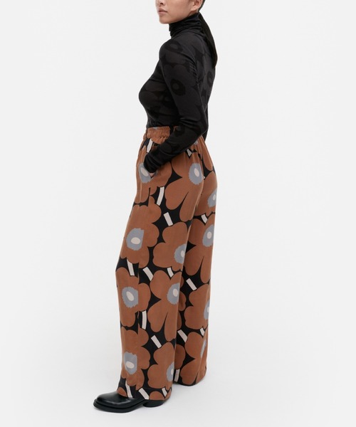 marimekko（マリメッコ）の「Sh Oanet Unikko / cupro　pants（その他パンツ・レディース・ブラウン・X-SMALL/SMALL/MEDIUM/LARGE）」の2枚目の写真
