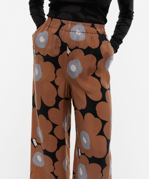 marimekko（マリメッコ）の「Sh Oanet Unikko / cupro　pants（その他パンツ・レディース・ブラウン・X-SMALL/SMALL/MEDIUM/LARGE）」の4枚目の写真