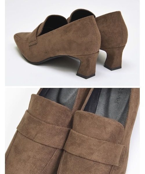 Re:EDIT（リエディ）の「[大きいサイズ有]ポインテッドトゥヒールローファー（ローファー・レディース・ブラック/ブラウン・SMALL/MEDIUM/LARGE/X-LARGE）」の6枚目の写真