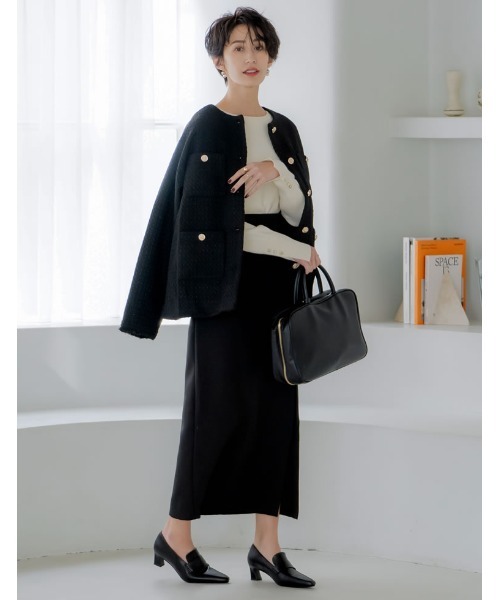 Re:EDIT（リエディ）の「[大きいサイズ有]ポインテッドトゥヒールローファー（ローファー・レディース・ブラック/ブラウン・SMALL/MEDIUM/LARGE/X-LARGE）」の12枚目の写真