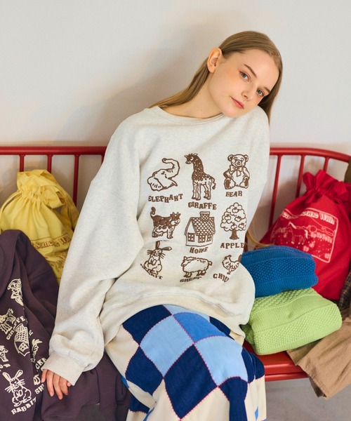 【セール】pocopoco animal sweat/ポコポコアニマルスウェット（スウェット）｜anoco no oheya（アノコノオへヤ）