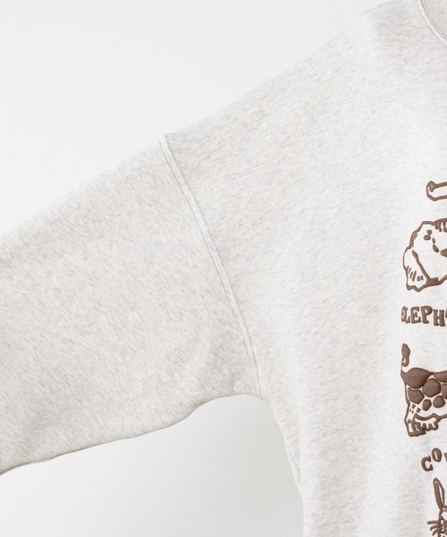 anoco no oheya（アノコノオへヤ）の「pocopoco animal sweat/ポコポコアニマルスウェット（スウェット・レディース・グレー/ピンク/ダークブラウン・FREE）」の14枚目の写真