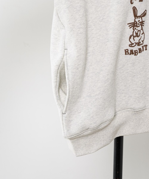 anoco no oheya（アノコノオへヤ）の「pocopoco animal sweat/ポコポコアニマルスウェット（スウェット・レディース・グレー/ピンク/ダークブラウン・FREE）」の17枚目の写真