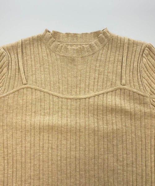 Miniministore(ミニミニストア)の「肌見せニットトップス 韓国風タイトニット(ニット/セーター・レディース・ベージュ/ブラウン/ブラック・FREE)」の19枚目の写真