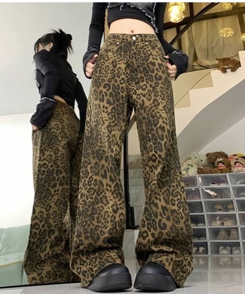 CANVAS+(キャンバスプラス)の「【CANVAS+】レオパード柄パンツ(その他パンツ・レディース・ブラウン・L/M/S)」の7枚目の写真