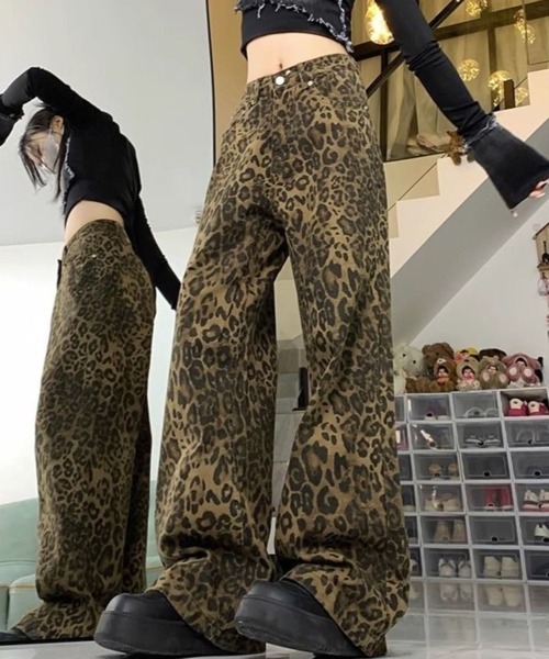 CANVAS+(キャンバスプラス)の「【CANVAS+】レオパード柄パンツ(その他パンツ・レディース・ブラウン・L/M/S)」の9枚目の写真