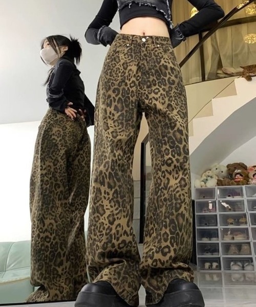 CANVAS+(キャンバスプラス)の「【CANVAS+】レオパード柄パンツ(その他パンツ・レディース・ブラウン・L/M/S)」の11枚目の写真