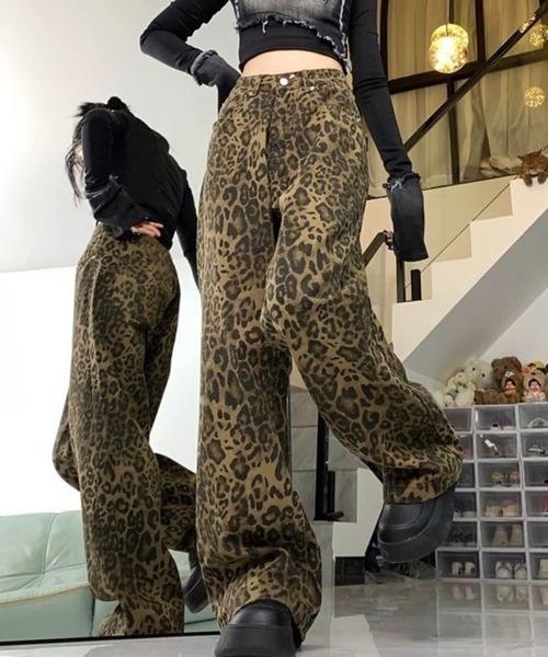 CANVAS+(キャンバスプラス)の「【CANVAS+】レオパード柄パンツ(その他パンツ・レディース・ブラウン・L/M/S)」の13枚目の写真