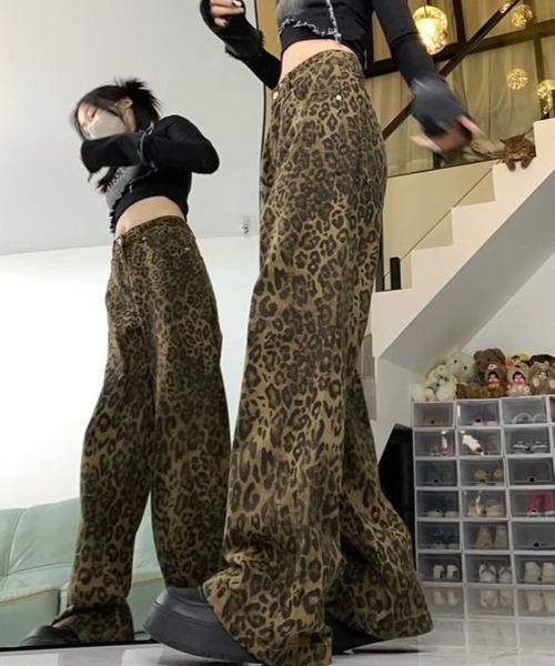 CANVAS+(キャンバスプラス)の「【CANVAS+】レオパード柄パンツ(その他パンツ・レディース・ブラウン・L/M/S)」の14枚目の写真
