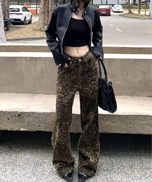 CANVAS+(キャンバスプラス)の「【CANVAS+】レオパード柄パンツ(その他パンツ・レディース・ブラウン・L/M/S)」の15枚目の写真