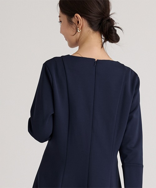 UR'S（ユアーズ）の「ボンディングキーネックウエストシェイプワンピース（ワンピース・レディース・ネイビー/ホワイト/ブラック・M/XL/L/S）」の17枚目の写真