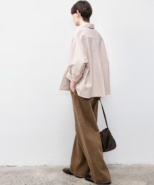 tageechita（タジチタ）の「【tageechita】ベーシックナローストレートブラウンデニムパンツ（デニムパンツ・レディース・ブラウン・XS/S/M/L）」の14枚目の写真