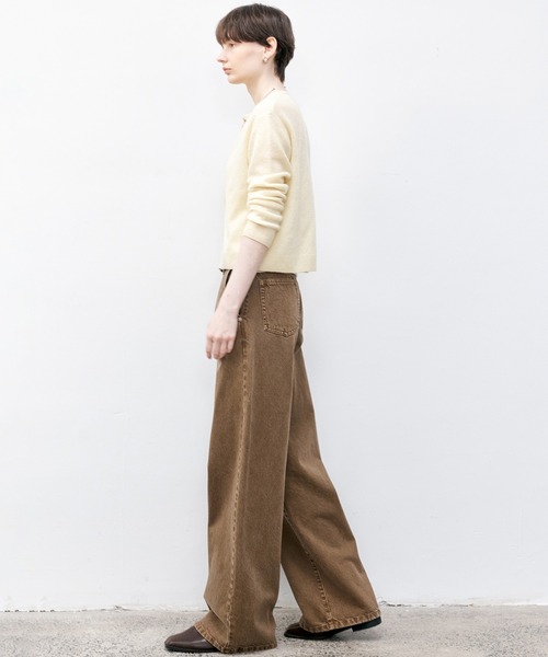 tageechita（タジチタ）の「【tageechita】ベーシックナローストレートブラウンデニムパンツ（デニムパンツ・レディース・ブラウン・XS/S/M/L）」の21枚目の写真