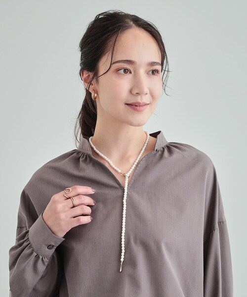 SHOO・LA・RUE（シューラルー）の「◆パール調Y字ネックレス（ネックレス・レディース・シルバー/ゴールド・00）」の7枚目の写真