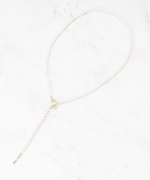 SHOO・LA・RUE（シューラルー）の「◆パール調Y字ネックレス（ネックレス・レディース・シルバー/ゴールド・00）」の5枚目の写真