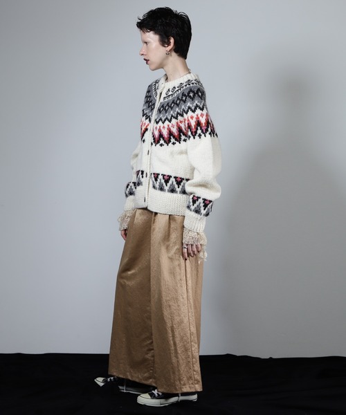 CREOLME（クレオルム）の「(CREOLME)ネパールニットカーディガン（カーディガン/ボレロ・レディース・ブラウン/ホワイト系その他・FREE）」の4枚目の写真