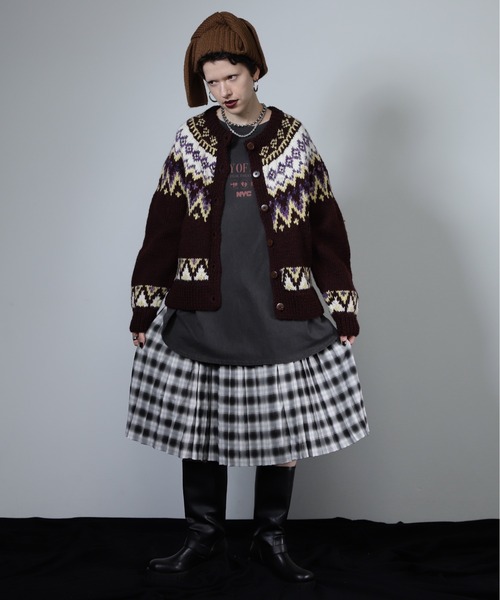 カーディガン (CREOLME)ネパールニットカーディガン レディース CREOLME（クレオルム）の「(CREOLME)ネパールニットカーディガン