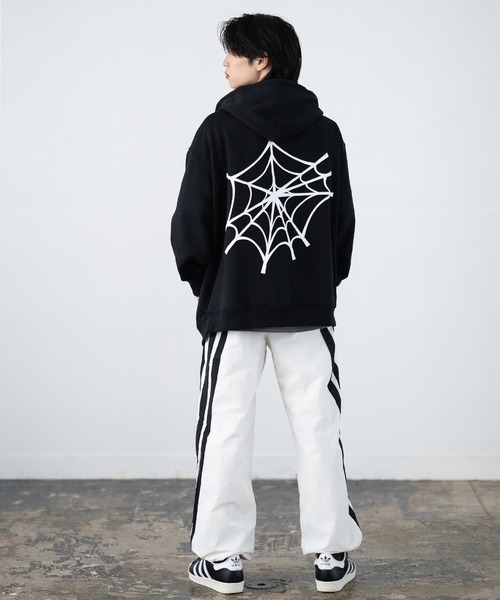 SIDEWAY STANCE（サイドウェイスタンス）の「【SIDEWAY STANCE】厚盛プリント スウェット ジップアップパーカー（パーカー・メンズ・ブラック/ライトグレー/ライトグレー系/ブラック系・SMALL/MEDIUM/LARGE/X-LARGE）」の9枚目の写真