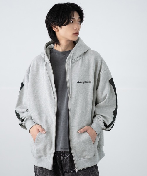 SIDEWAY STANCE（サイドウェイスタンス）の「【SIDEWAY STANCE】厚盛プリント スウェット ジップアップパーカー（パーカー・メンズ・ブラック/ライトグレー/ライトグレー系/ブラック系・SMALL/MEDIUM/LARGE/X-LARGE）」の21枚目の写真