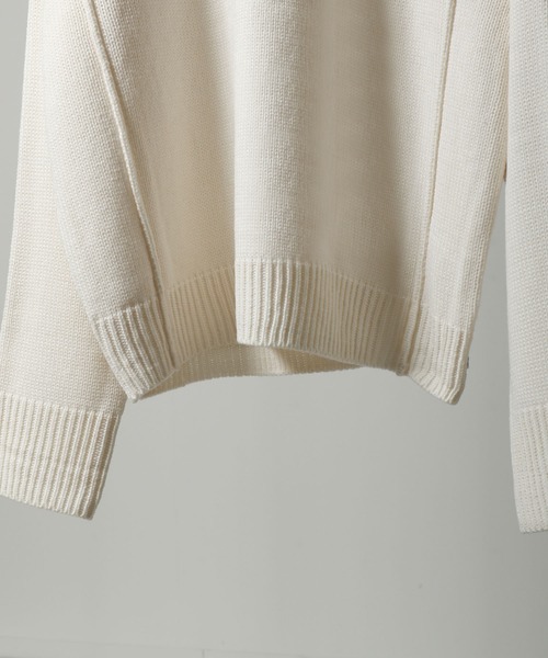 NILWAY(ニルウェイ)の「ライン オーバー ハイネック ニット(ニット/セーター・メンズ・チャコール/ブラウン/グリーン/アイボリー/ブラック・MEDIUM/LARGE)」の10枚目の写真