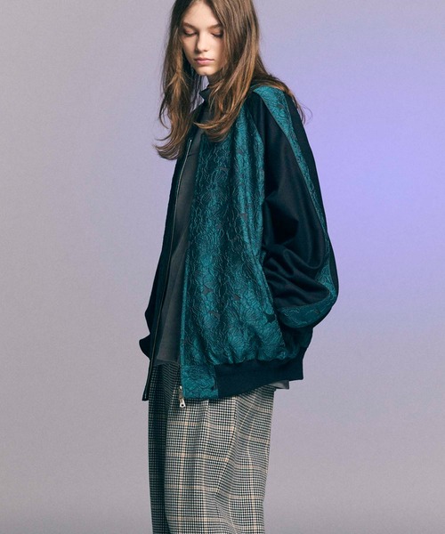 UNISEX》【Italian Dead Stock Fabric】Prime-Over Souvenir Jacket