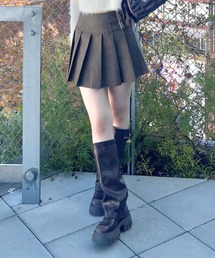 FOREVER 21 | 【2024FW】ダブルベルトフェイクレザーミニスカート(スカート)
