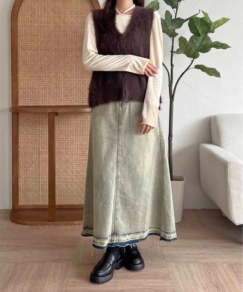 apres jour clair（アプレジュールクレア）の「【apres jour clair】ベロア変形TOPS【ZOZOTOWN限定アイテム】（Tシャツ/カットソー・レディース・ベージュ/ダークブラウン/アイボリー/ブラック・フリー/X-LARGE）」の8枚目の写真