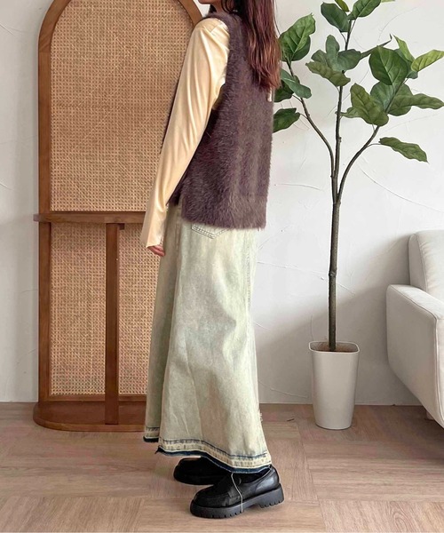 apres jour clair（アプレジュールクレア）の「【apres jour clair】ベロア変形TOPS【ZOZOTOWN限定アイテム】（Tシャツ/カットソー・レディース・ベージュ/ダークブラウン/アイボリー/ブラック・フリー/X-LARGE）」の9枚目の写真
