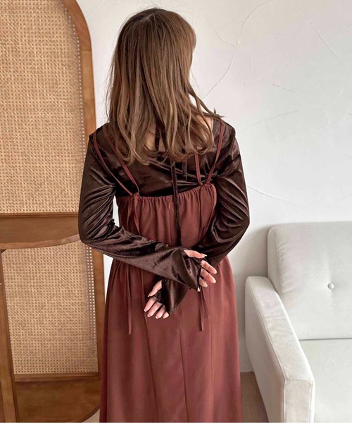 apres jour clair（アプレジュールクレア）の「【apres jour clair】ベロア変形TOPS【ZOZOTOWN限定アイテム】（Tシャツ/カットソー・レディース・ベージュ/ダークブラウン/アイボリー/ブラック・フリー/X-LARGE）」の18枚目の写真