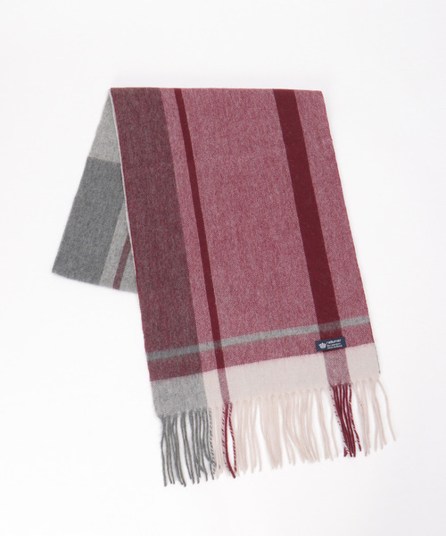 ikka（イッカ）の「ウールパネルヘリンボーンマフラー（マフラー・メンズ・ワイン/ブラック/ネイビー・FREE）」の6枚目の写真