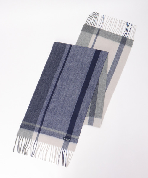 ikka（イッカ）の「ウールパネルヘリンボーンマフラー（マフラー・メンズ・ワイン/ブラック/ネイビー・FREE）」の9枚目の写真