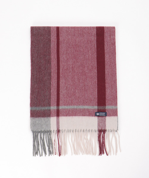 ikka（イッカ）の「ウールパネルヘリンボーンマフラー（マフラー・メンズ・ワイン/ブラック/ネイビー・FREE）」の4枚目の写真