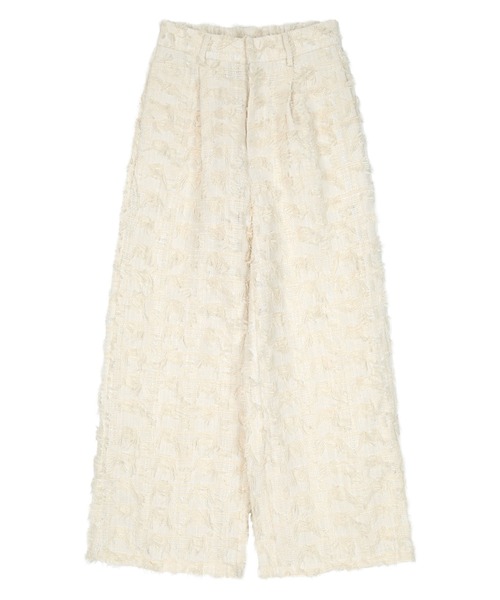 miette（ミエット）の「フリンジツイードワイドパンツ（その他パンツ・レディース・オフホワイト/ブラック・FREE）」の18枚目の写真