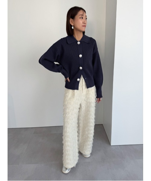 miette（ミエット）の「フリンジツイードワイドパンツ（その他パンツ・レディース・オフホワイト/ブラック・FREE）」の21枚目の写真