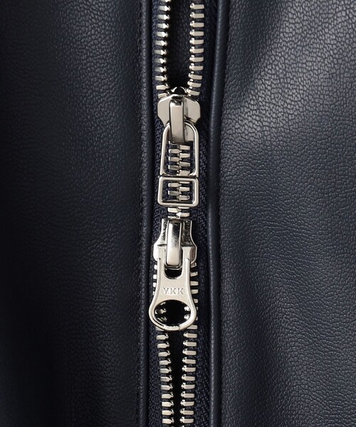 MAGIC STICK（マジックスティック）の「＜MAGIC STICK＞ レザータッチ CWU-36P ジャケット（ブルゾン・メンズ・ネイビー/ブラック・M/L）」の9枚目の写真