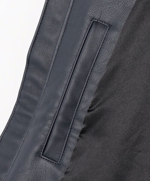 MAGIC STICK（マジックスティック）の「＜MAGIC STICK＞ レザータッチ CWU-36P ジャケット（ブルゾン・メンズ・ネイビー/ブラック・M/L）」の11枚目の写真