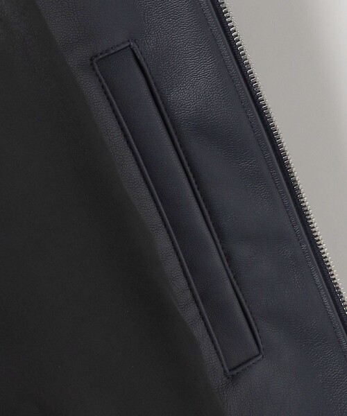 MAGIC STICK（マジックスティック）の「＜MAGIC STICK＞ レザータッチ CWU-36P ジャケット（ブルゾン・メンズ・ネイビー/ブラック・M/L）」の12枚目の写真