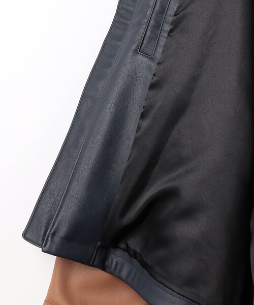 MAGIC STICK（マジックスティック）の「＜MAGIC STICK＞ レザータッチ CWU-36P ジャケット（ブルゾン・メンズ・ネイビー/ブラック・M/L）」の13枚目の写真