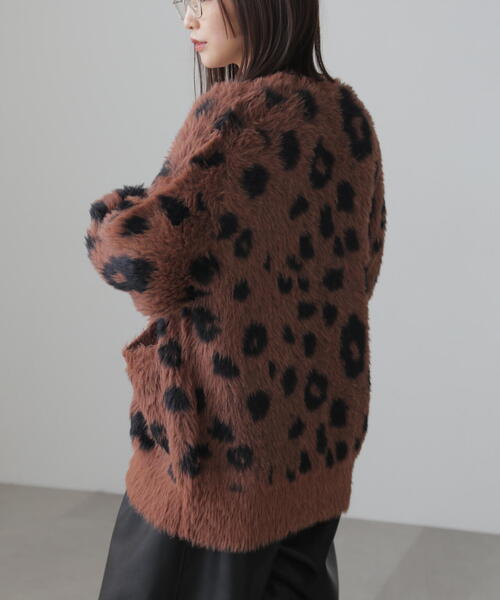 FREE'S MART（フリーズマート）の「◆シャギーカーディガン（カーディガン/ボレロ・レディース・ホワイト/ピンク/グレー/ブラウン系その他・FREE）」の4枚目の写真