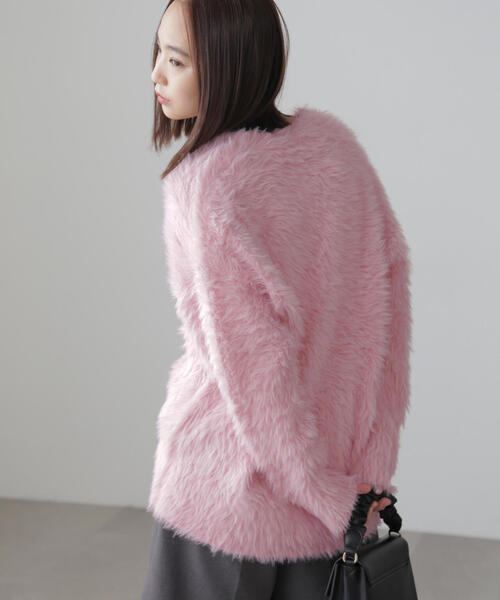 FREE'S MART（フリーズマート）の「◆シャギーカーディガン（カーディガン/ボレロ・レディース・ホワイト/ピンク/グレー/ブラウン系その他・FREE）」の13枚目の写真