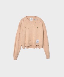 【MIHARA YASUHIRO/ミハラヤスヒロ】DISTRESSED KNIT PULLOVER