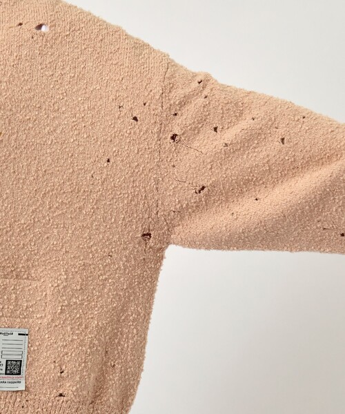 Maison MIHARA YASUHIRO(メゾンミハラヤスヒロ)の「【MIHARA YASUHIRO/ミハラヤスヒロ】DISTRESSED KNIT PULLOVER(ニット/セーター・レディース・ブラック/ピンク・36)」の18枚目の写真