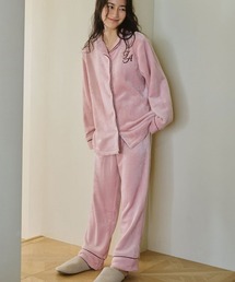 tutuanna | [まるで毛布！のような暖かさ]ロゴ刺繍前開きマイクロファイバーパジャマ(ルームウェア/パジャマ)