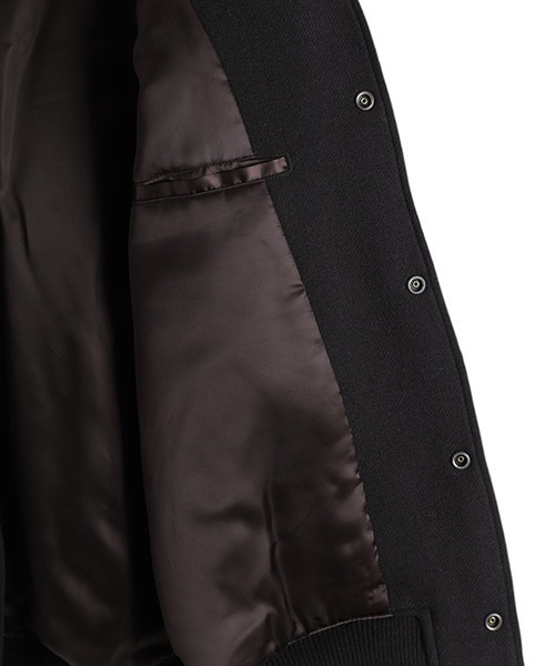 marka（マーカ）の「marka / マーカ：別注 PUFFED AWARD JACKET - 1/14 wool vintage double cloth -：M24C-15BL02C-ARK[COR]（スタジャン・メンズ・ダークブラウン・2(M)）」の7枚目の写真