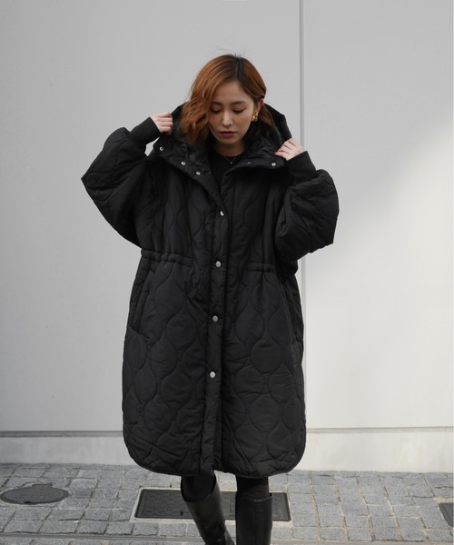 ジャケット・アウター My Shawty quilt hoodie coat quilt hoodie coat（ダウンジャケット/コート）｜My shawty
