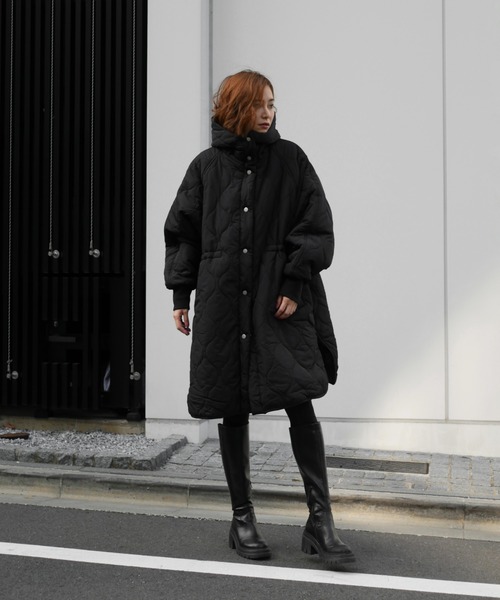 ジャケット・アウター My Shawty quilt hoodie coat quilt hoodie coat（ダウンジャケット/コート）｜My shawty